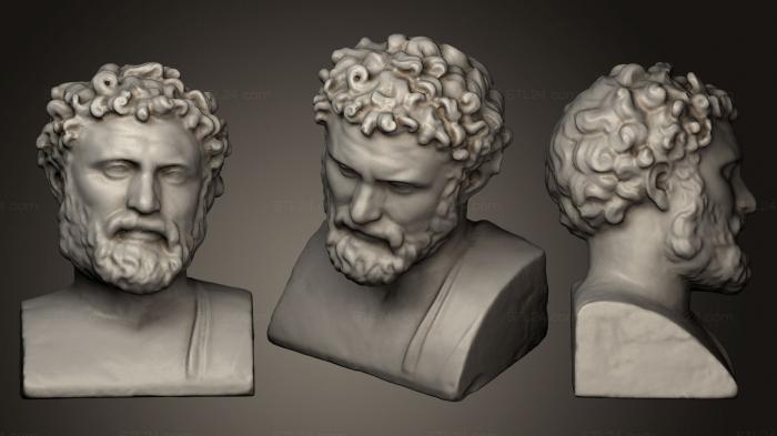 Бюсты и головы античные и исторические (Эрма де Лизиас, BUSTA_0419) 3D модель для ЧПУ станка